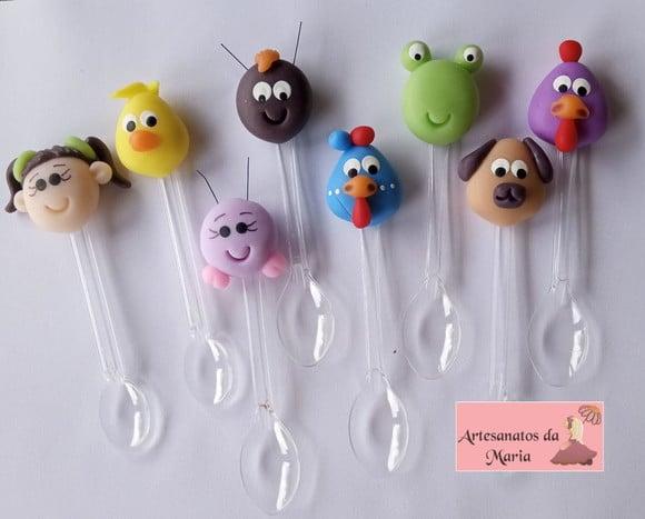 Colher Decorada Galinha Pintadinha