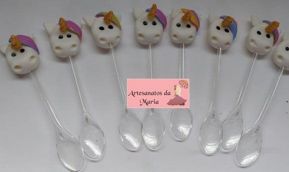 Colher Unicórnio de Biscuit
