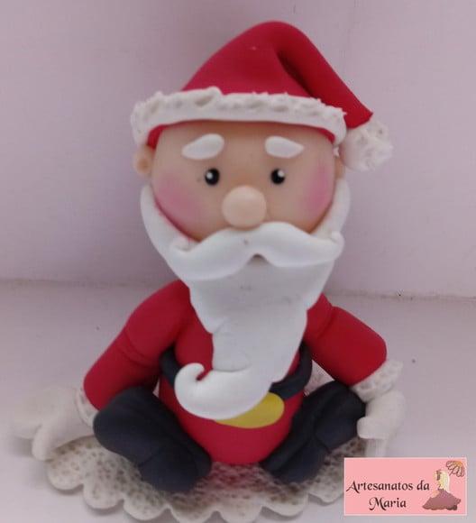 Enfeites Papai Noel em Biscuit