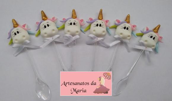 Colher Unicórnio de Biscuit