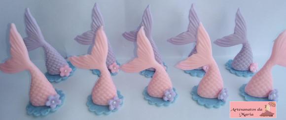 Lembrancinha Calda da Ariel de Biscuit