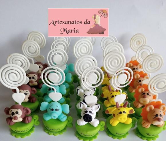 Lembrancinha Maternidade Safari de Biscuit
