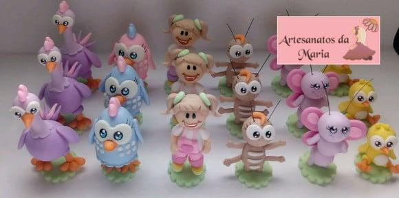 Turma da Galinha Pintadinha de Biscuit