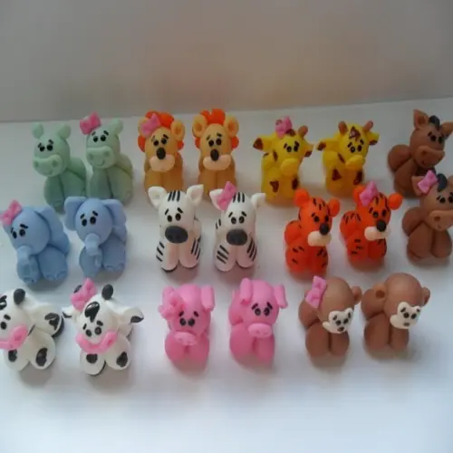 Aplique Animais da Fazendinha de Biscuit