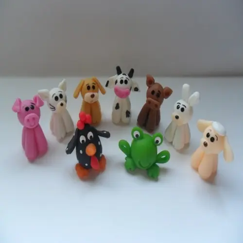 Aplique Animais da Fazendinha de Biscuit