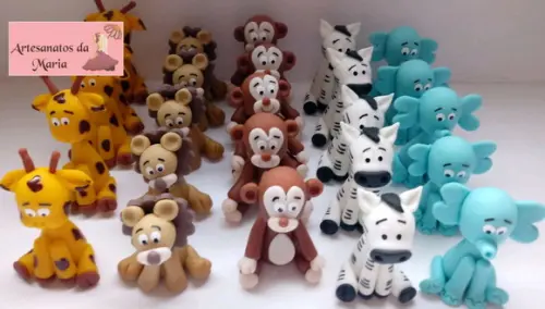 Aplique Animais do Safari de Biscuit