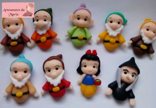 Aplique Branca de Neve e os sete anões