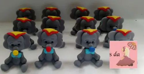 Aplique Elefante do Circo de Biscuit