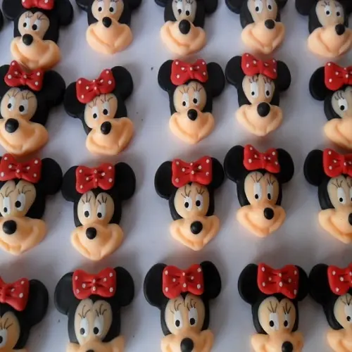 Aplique Minnie de biscuit