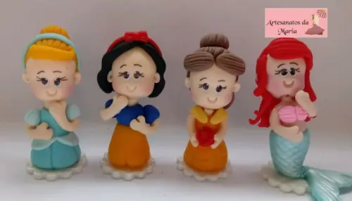 Aplique Princesas em Biscuit