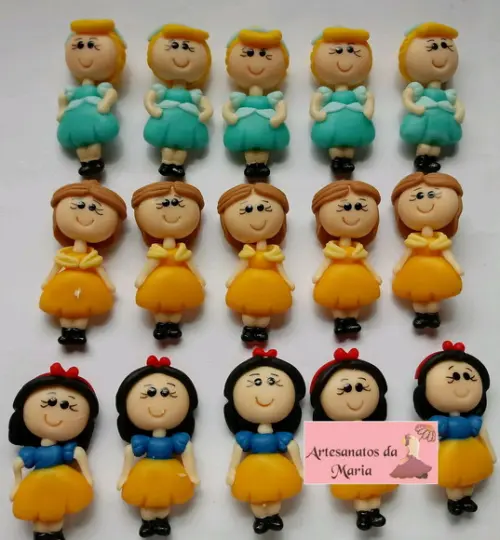 Aplique Princesas em Biscuit