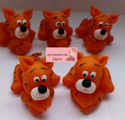 Aplique Tigre em Biscuit