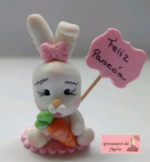 Coelhinho da Páscoa em Biscuit