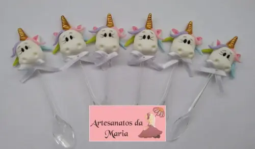 Colher Unicórnio de Biscuit