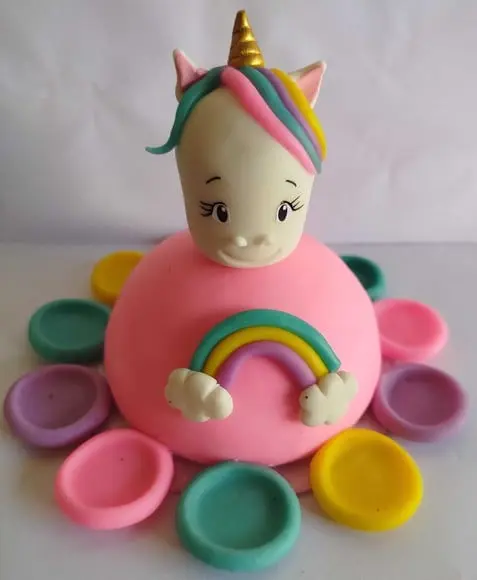 Enfeite Unicórnio em Biscuit