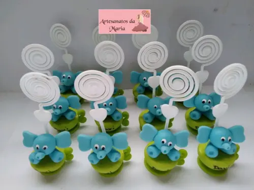 Lembrancinha Elefante de biscuit