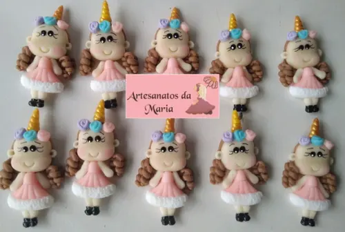 Lembrancinha Unicórnio em Biscuit