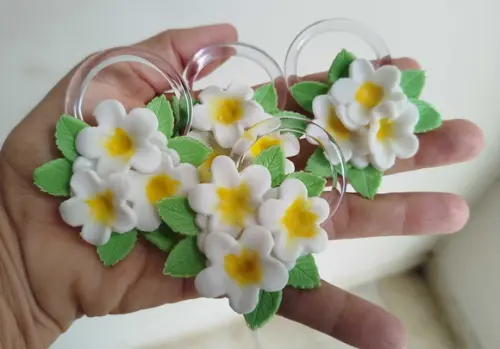 Porta Guardanapo Flores de Biscuit