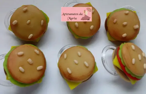 Porta Guardanapo Hambúrguer de Biscuit
