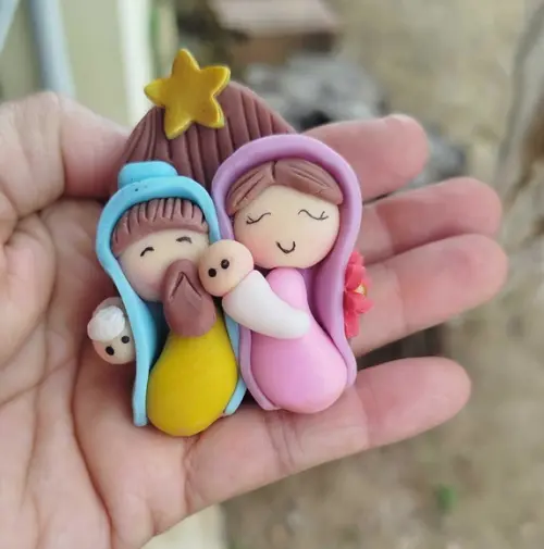 Porta Guardanapo Presepio do Natal de Biscuit