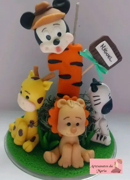 Topo de Bolo Mickey Safari de Biscuit
