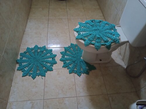 Jogo de Banheiro em Crochê Redondo