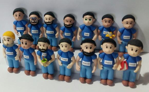 Bonecos Funcionários em Biscuit