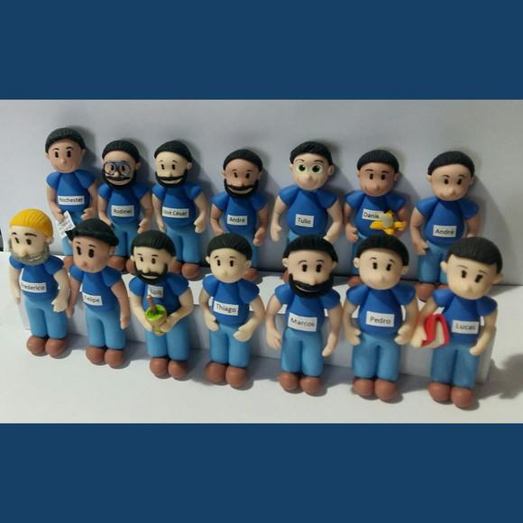 Bonecos Funcionários em Biscuit