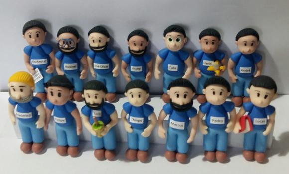 Bonecos Funcionários em Biscuit