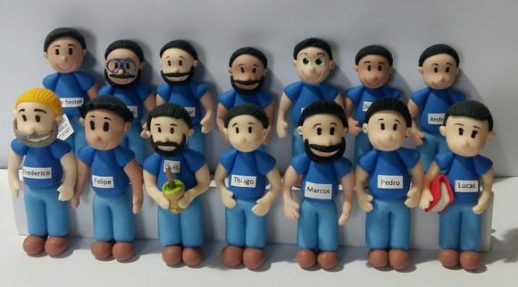Bonecos Funcionários em Biscuit