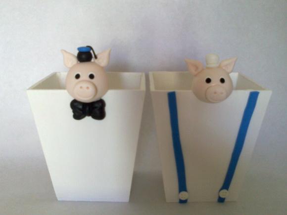 Cachepot Os Três Porquinhos !