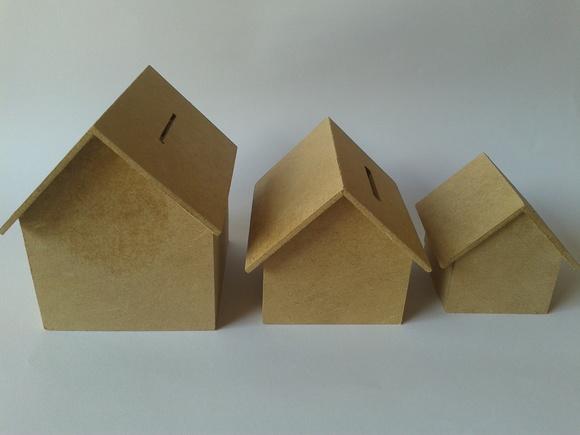 Casa Cofre em MDF Crú - P, M e G