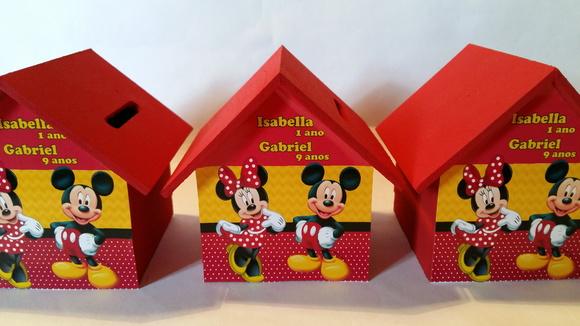 Casinha Cofre Minnie & Mickey