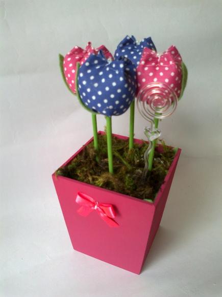 Centro de Mesa Azul e Pink