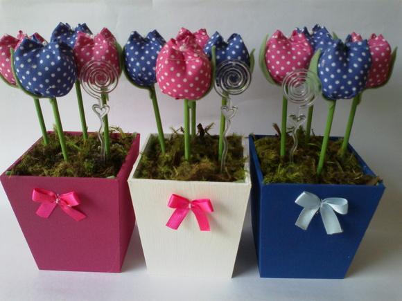 Centro de Mesa Azul e Pink