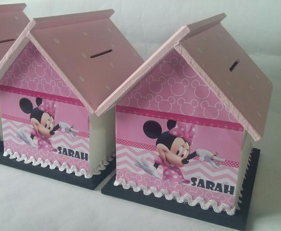 Centro De Mesa Casa Minnie Rosa