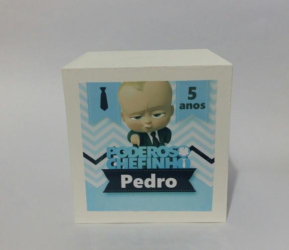 Centro de Mesa Cubo Cofre Poderoso Chefinho