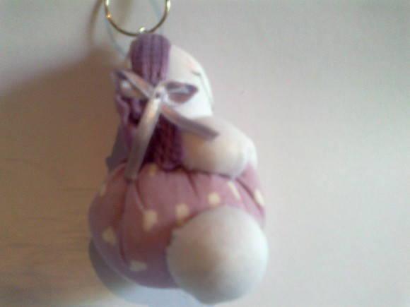 Chaveiro Bonequinha de Pano