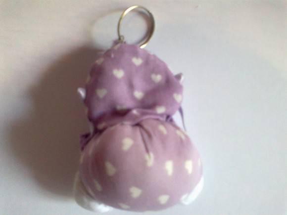 Chaveiro Bonequinha de Pano