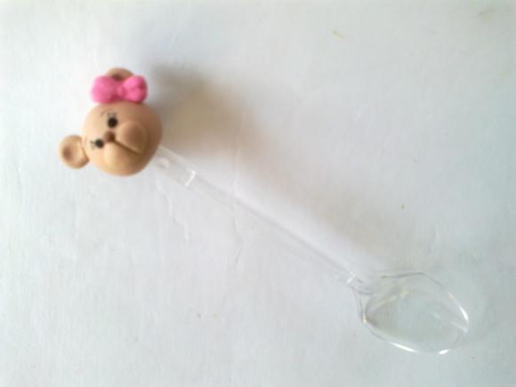 Colherzinha Ursa Marrom e Rosa