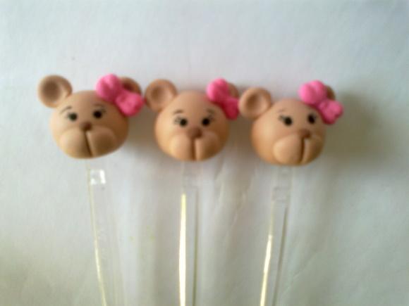 Colherzinha Ursa Marrom e Rosa