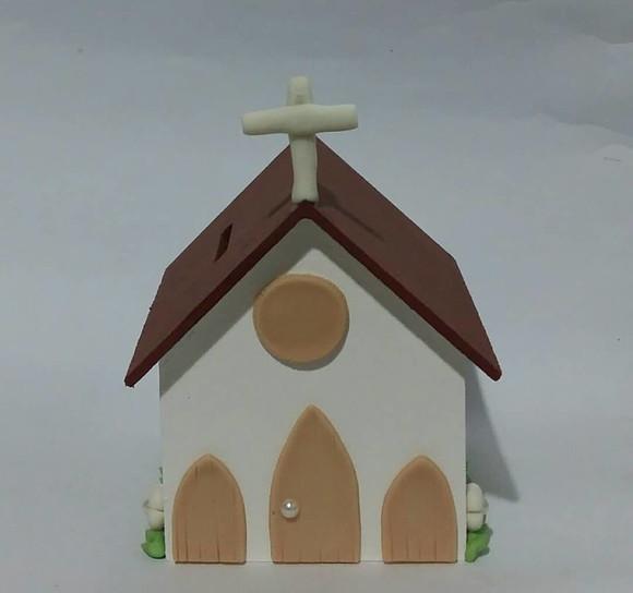 Igreja Cofre Em Mdf, Miniatura De Igreja