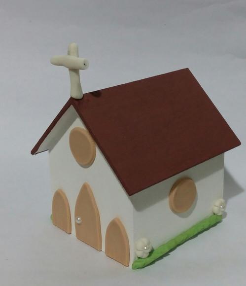 Igreja Cofre Em Mdf, Miniatura De Igreja