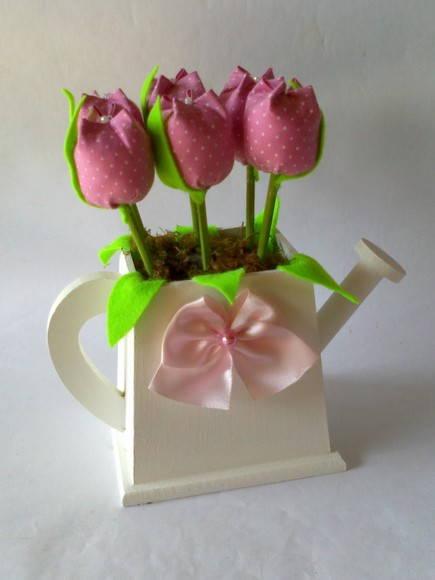 Kit Branco e Rosa em MDF