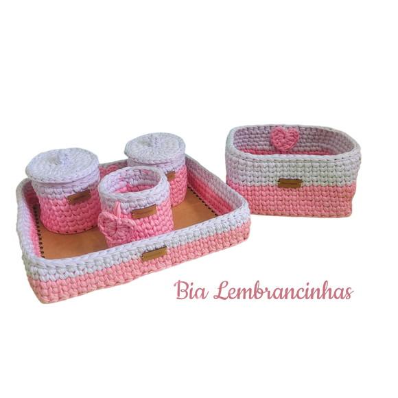 Kit Higiene Bebê em Fio de Malha - Promoção
