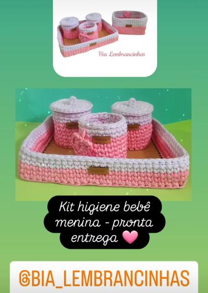 Kit Higiene Bebê em Fio de Malha - Promoção