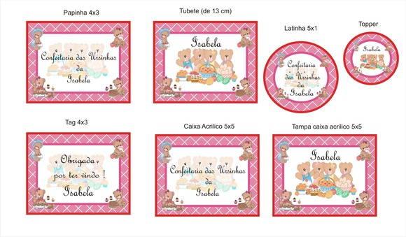 Kit Personalizado - Ursas Confeiteiras