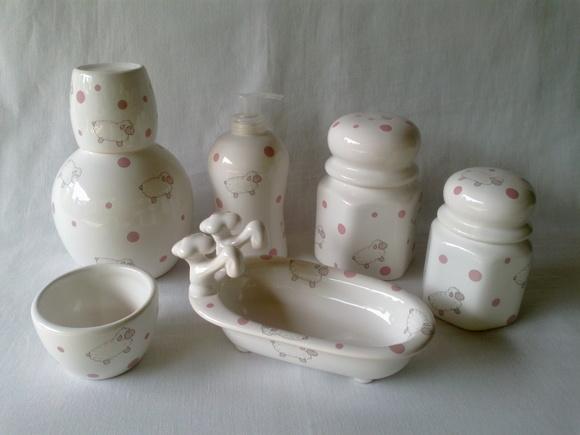Kit Porcelana - Ovelhinha Rosa -promoção