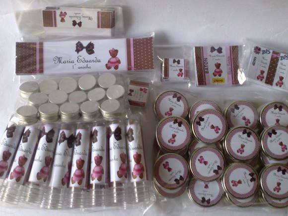 Kit Ursa Marrom e Rosa