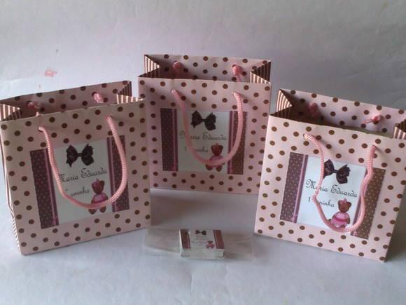 Kit Ursa Marrom e Rosa